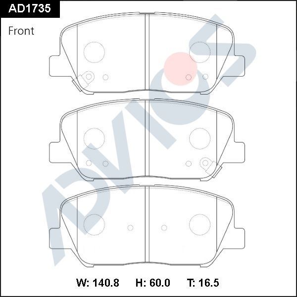 Тормозные колодки Advics. Артикул AD1735