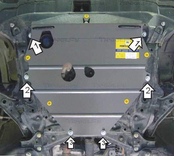 Защита Мотодор для картера и КПП Honda CR-V III 2007-2012. Артикул 70809