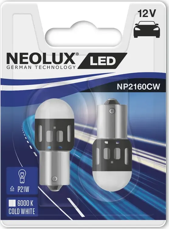 Лампа светодиодная 12V P21W BA15s 6000K блистер (2шт.) Led White X-Treme Ultinon (Neolux) Neolux. Артикул NP2160CW02B