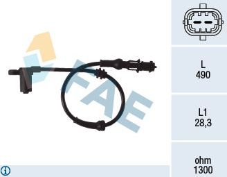 Датчик ABS FAE передний для Opel Meriva A 2003-2010. Артикул 78077