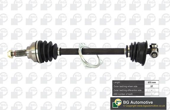 Полуось (привод в сборе, приводной вал) BGA. Артикул DS7319L