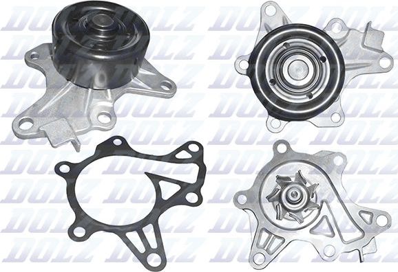 Помпа (водяной насос) Dolz для Toyota Corolla E140, E150 2009-2014. Артикул T195