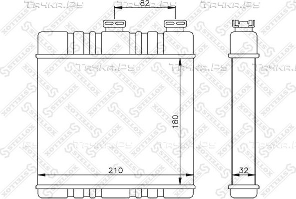 Радиатор отопителя (печки) Stellox. Артикул 10-35071-SX