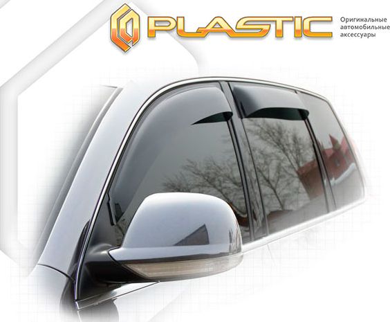 Дефлекторы СА Пластик для окон (Classic полупрозрачный) Volkswagen Touareg 2007-2009. Артикул 2010030301280