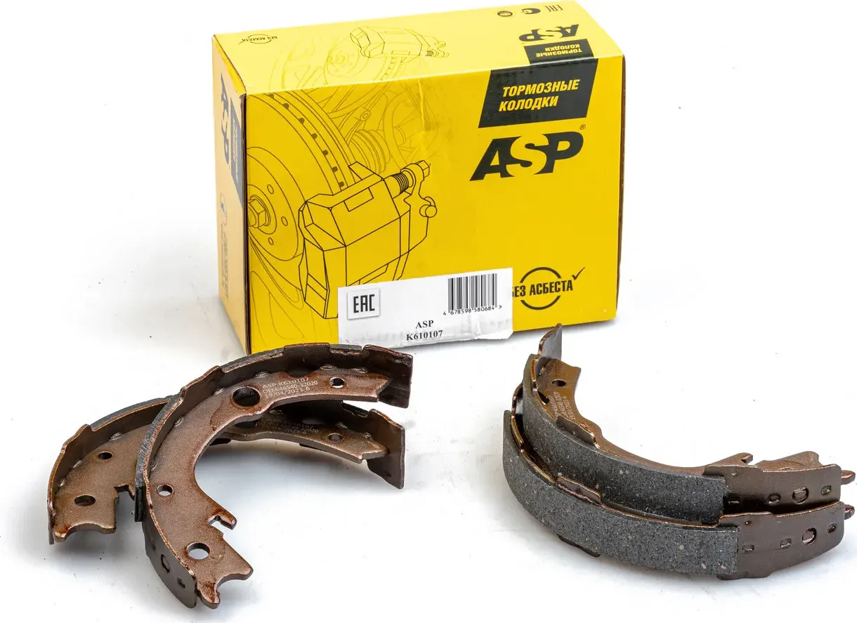 Задние тормозные колодки для а/м Toyota Corolla (ASP) ASP. Артикул K610107