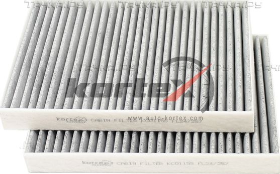 Фильтр салонный MERCEDES W221 (угольный) (к-т 2шт) (Kortex). Артикул KC0115S