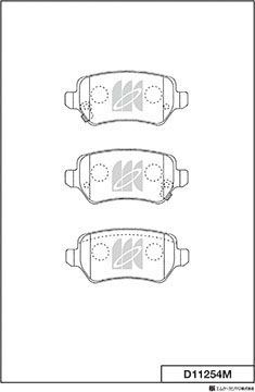 Тормозные колодки MK Kashiyama задние для Opel Combo C 2001-2012. Артикул D11254M