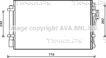Радиатор кондиционера (конденсатор) AVA для Kia Sorento II 2009-2026. Артикул KA5157D