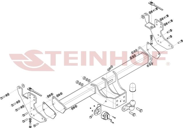 Фаркоп Steinhof для Isuzu D-Max III бампер со ступенькой 2020-2026. Артикул I-034