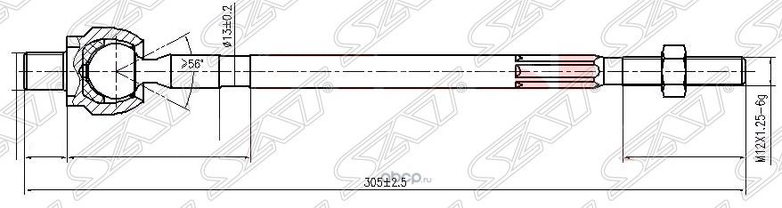 Тяга рулевая NISSAN ADALMERAAVENIRBLUEBIRD SYLP (SAT). Артикул ST485214M485