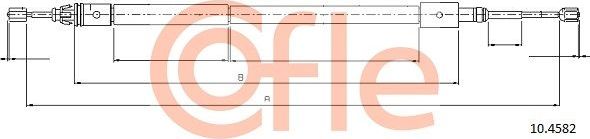 Трос ручника (тросик ручного тормоза) Cofle. Артикул 92.10.4582