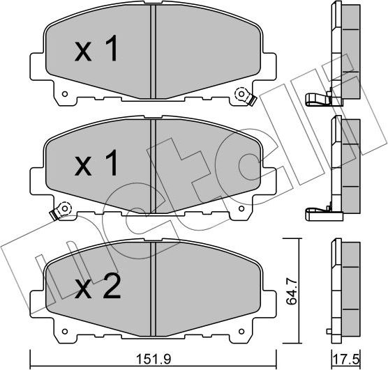 Тормозные колодки Metelli. Артикул 22-0867-0