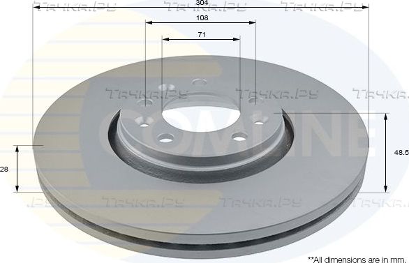 Тормозной диск Comline Comline. Артикул ADC1579V