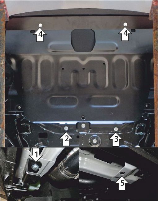 Защита Мотодор усиленная для двигателя и КПП Jetour X90 Plus 2023-2026. Артикул 59011
