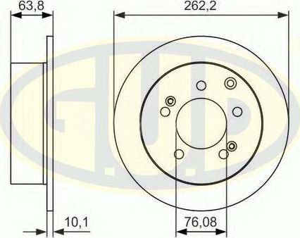 Тормозной диск G.U.D.. Артикул GDB110362