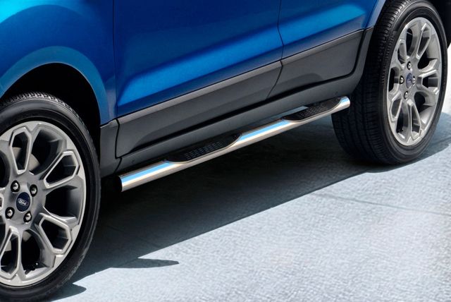 Пороги Slitkoff труба d76 с проступями для Ford EcoSport I рестайлинг 2017-2026. Артикул FES005