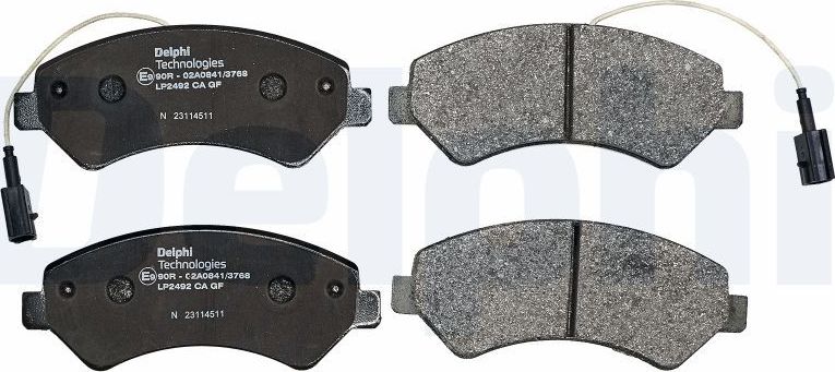 Тормозные колодки Delphi (Low-Metallic). Артикул LP2492