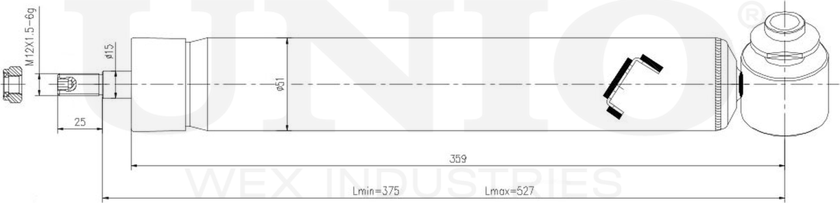 Амортизатор подвески (Unio). Артикул SAB-10372