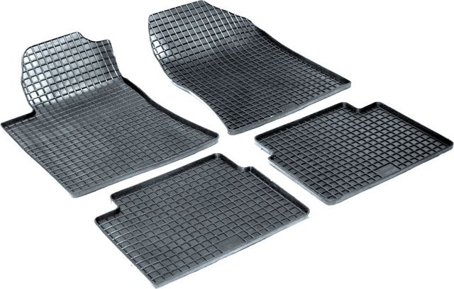 Коврики резиновые Seintex с узором сетка для салона Toyota Avensis 2003-2008. Артикул 00244