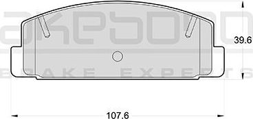 Тормозные колодки Akebono Standard задние для Mazda 6 II (GH) 2007-2013. Артикул AN-219K