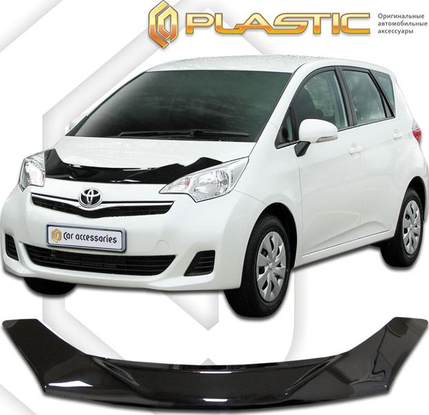 Дефлектор СА Пластик для капота (Classic черный) Toyota Ractis 2010-2014. Артикул 2010010109790
