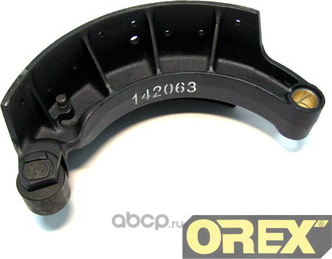 Колодка тормозная (чугун) 180mm с роликом MAN F90, L/M/F2000, TGA/TGS/TGX, MB SK (Orex). Артикул OR142063