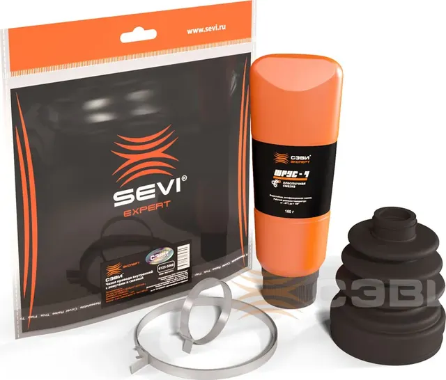 ЧЕХОЛ ПРИВОДА ВНУТРЕННИЙ С ХОМУТАМИ И СМАЗКОЙ DAEWOO/CHEVROLET MATIZ(9 (Sevi). Артикул 61255068