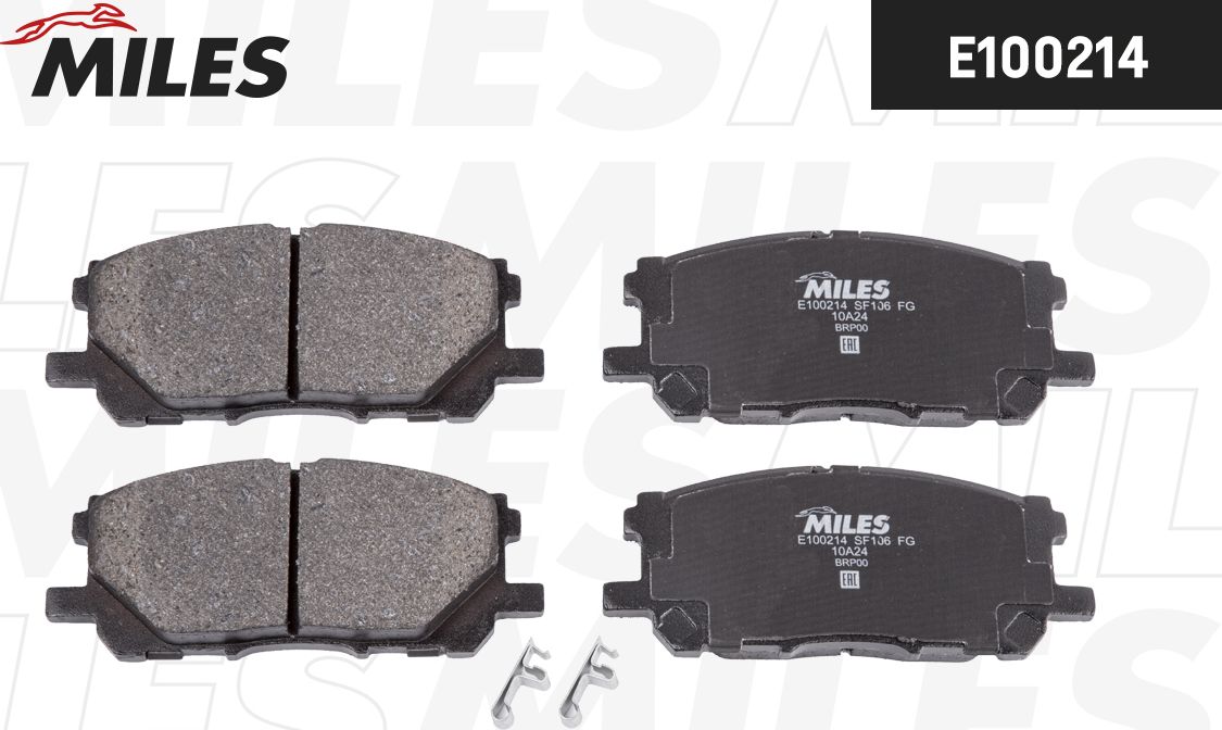 Тормозные колодки Miles (Semi-Metallic). Артикул E100214