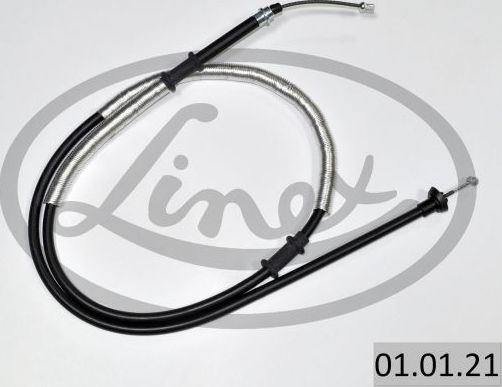 Трос ручника (тросик ручного тормоза) Linex. Артикул 01.01.21