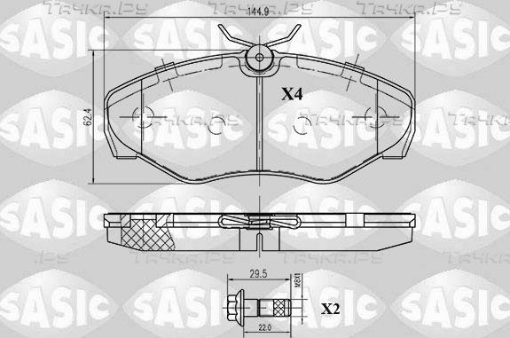 Тормозные колодки Sasic. Артикул 6214007