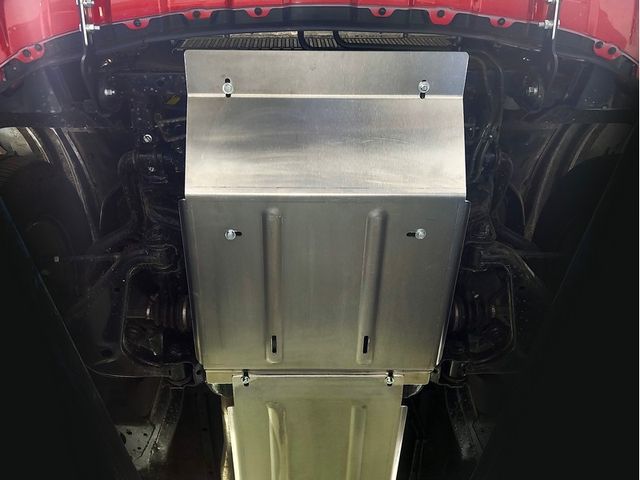 Защита алюминиевая ТСС (4 мм) для картера и переднего моста Foton Tunland G7 2024-2026. Артикул ZKTCC00719