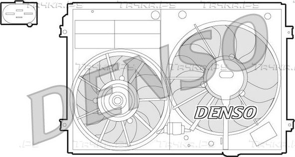 Вентилятор радиатора двигателя Denso для Skoda Octavia A5 2004-2013. Артикул DER32012