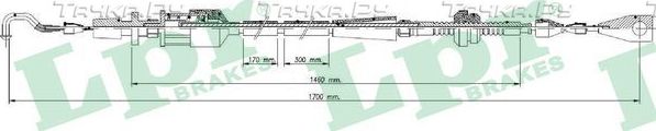 Трос газа LPR для Volkswagen Transporter T4 1990-1998. Артикул C0013A