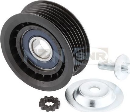 Направляющий (ведущий) ролик приводного поликлинового ремня NTN / SNR для Fiat 500L I 2012-2026. Артикул GA358.13