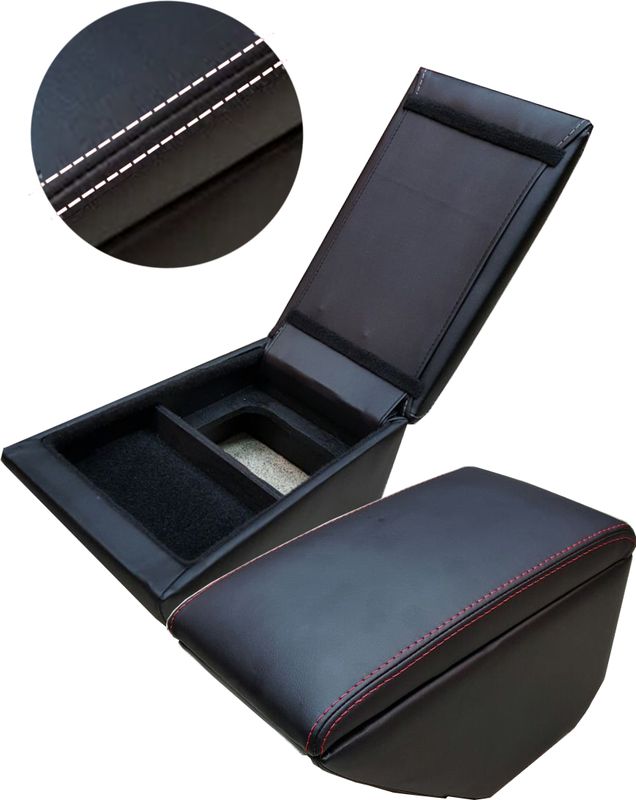 Подлокотник CarFashion для Ford Focus III 2011-2019, цвет Черный/Черный/Белый. Артикул 41352