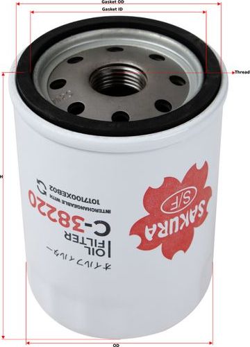Масляный фильтр Sakura для Haval Jolion I 2021-2026. Артикул C-38220
