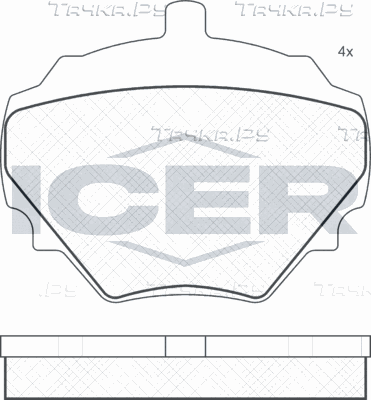 Тормозные колодки Icer задние для Land Rover Discovery I 1989-1998. Артикул 180231