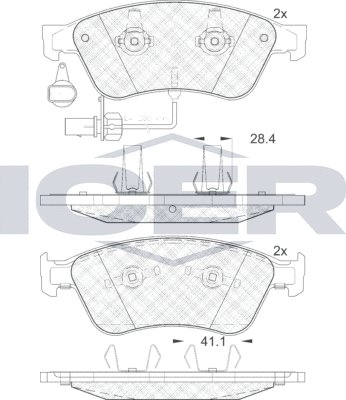Тормозные колодки Icer. Артикул 181725