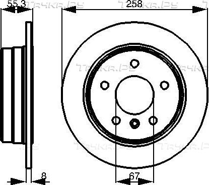 Тормозной диск Bosch. Артикул 0 986 479 B36