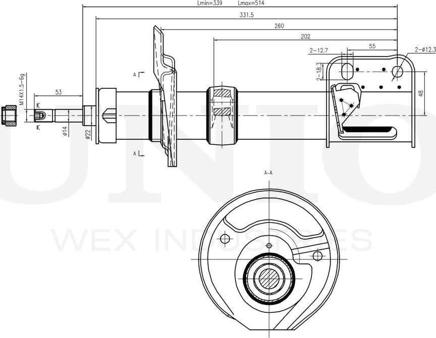 Амортизатор подвески (Unio). Артикул SAB-10362