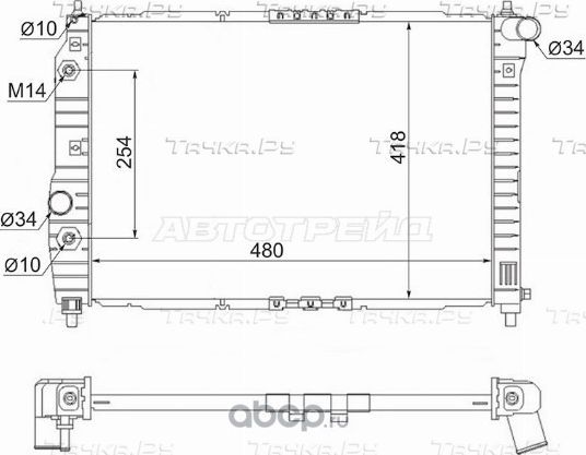 Радиатор DAEWOO KALOS 02-CHEVROLET AVEO 1.2 05- (SAT). Артикул DW000712