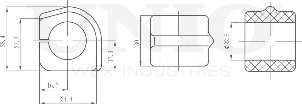 Втулка стабилизатора (Unio). Артикул RMP-10224