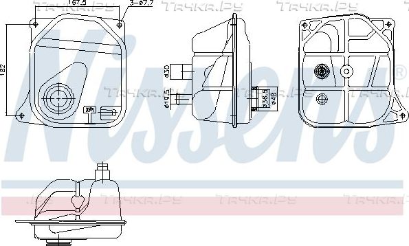 Расширительный бачок Nissens (полимерный материал) для Audi A6 I (C4) 1994-1997. Артикул 996362