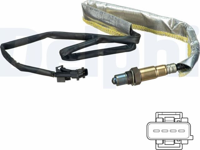 Лямбда-зонд (кислородный датчик) Delphi для Volvo S60 I 2000-2010. Артикул ES20635-12B1