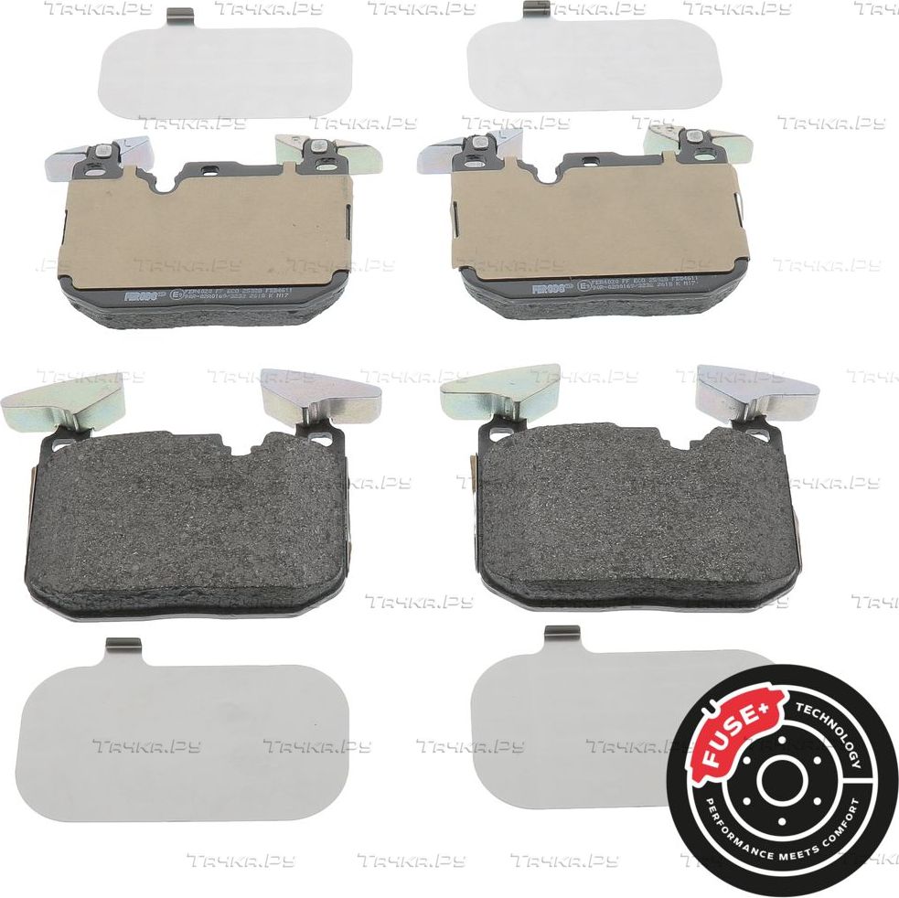 Тормозные колодки Ferodo FUSE+ Technology передние для BMW 1 III (F40) 2011-2026. Артикул FDB4611