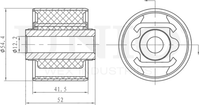 Сайлентблок рычага подвески (Unio). Артикул RMP-20360