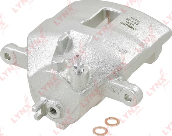 Тормозной суппорт LYNXauto передний правый для Nissan Primera P12 2002-2008. Артикул BA-3120