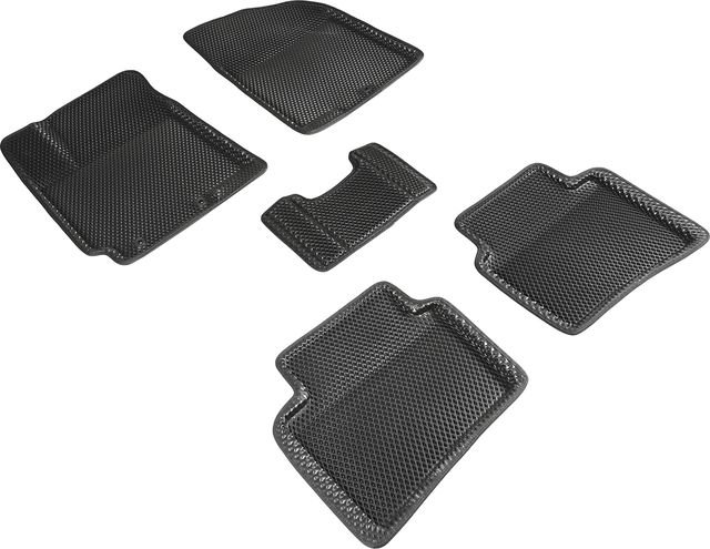 Коврики Seintex 3D EVA ромб для салона Hyundai Solaris 2010-2013 ЧЕРНЫЕ. Артикул 95183