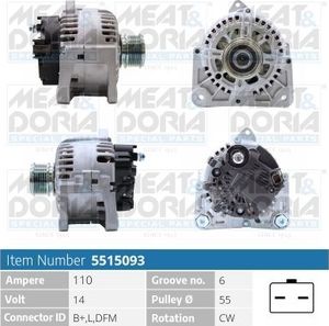Генератор Meat & Doria для Renault Symbol ll 2008-2012. Артикул 5515093