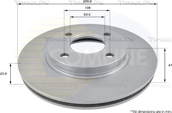 Тормозной диск Comline Comline. Артикул ADC1202V